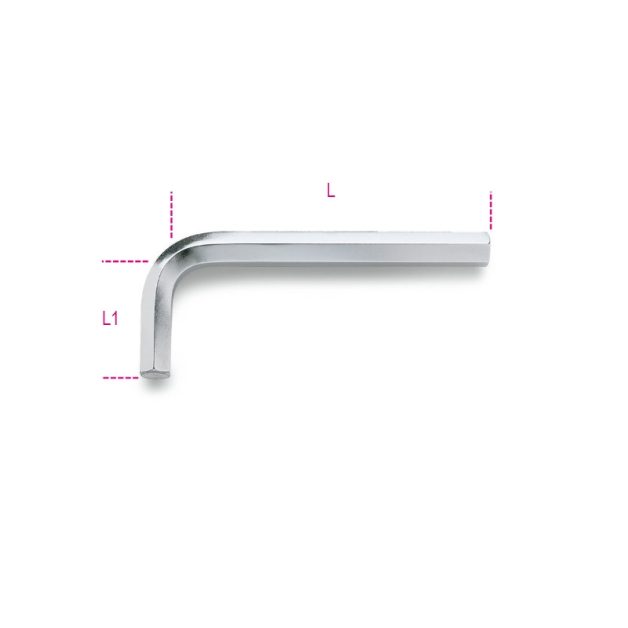96 36 mm Hajlított imbuszkulcs, krómozott