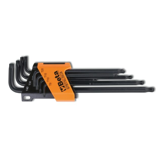97BTxL/SC8 8 darabos mm Hajlított, egyik végén gömbölyű csavarhúzó készlet Torx® csavarokhoz