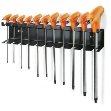   97TTx/SP11 11 részes T-szárú Torx®-imbuszkulcs markolattal szerszám készlet tartóval