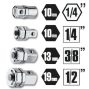 123/K4 Adapterkészlet racsnis kulcshoz , 4 darabos: : 1 Bitadapter 3 Adapter gyorscsatlakozóval 
