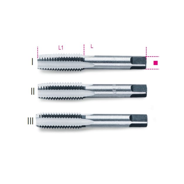 430 Kézi menetfúró, metrikus normál menet, króm-acélból