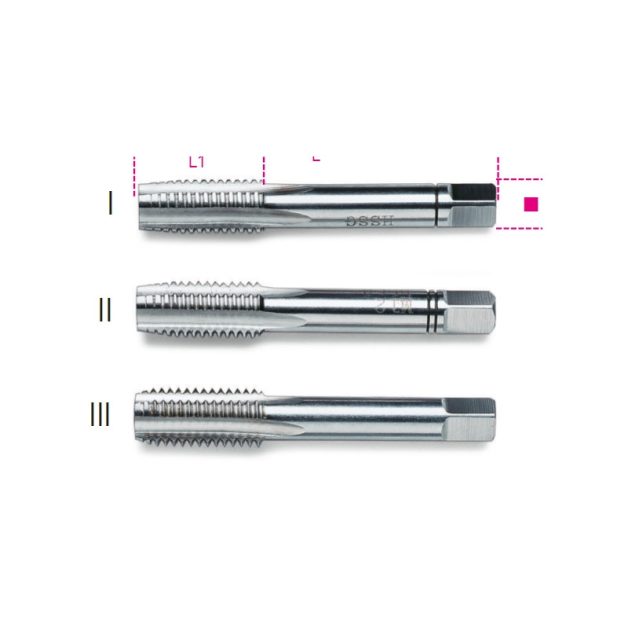 431 Kézi menetfúró, metrikus normál menet, HSS