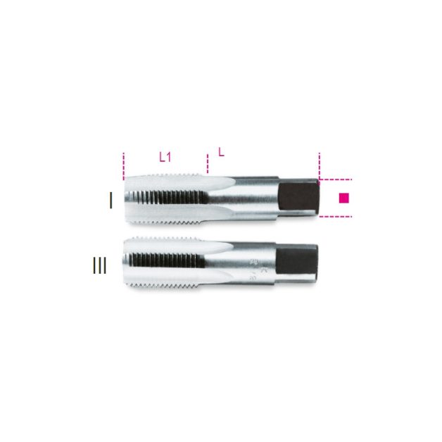 433ASG Kézi menetfúró, hengeres gázmenet, krómacélból