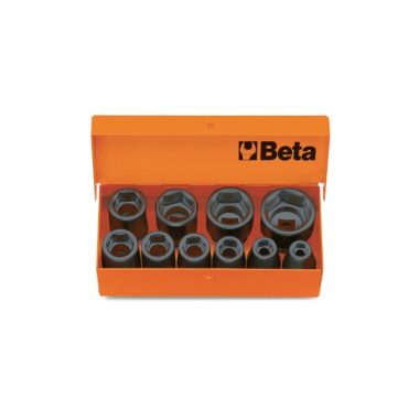 710/C10 10 db 3/8"-os gépi Dugókulcs, fémdobozban