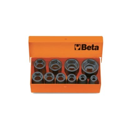 710/C10 10 db 3/8"-os gépi Dugókulcs, fémdobozban
