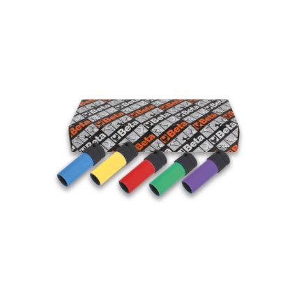   720LC/S5 5 darabos gépi Dugókulcs sorozat kerékanyákhoz színes polimer betétekkel