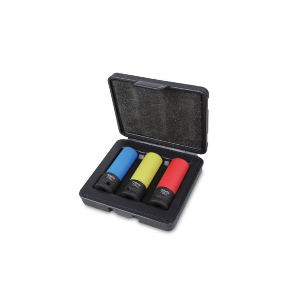 720LC/C3 3 darabos gépi dugókulcs készlet kerékanyákhoz színes polimer betétekkel