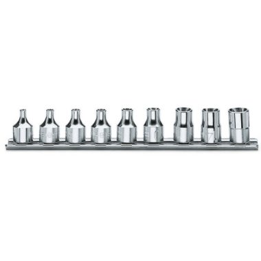   910FTX/SB9 9 részes Dugókulcs szerszám készlet Torx®-csavarokhoz (910FTX cikk) tartón