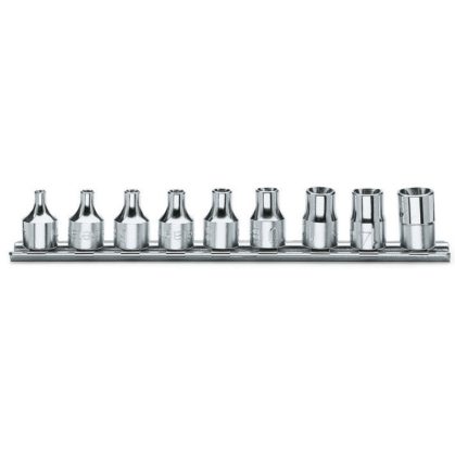   910FTX/SB9 9 részes Dugókulcs szerszám készlet Torx®-csavarokhoz (910FTX cikk) tartón