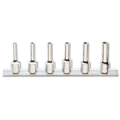   910FTX-L/SB6 6 részes hosszú Dugókulcs szerszám készlet Torx®-csavarokhoz (910FTX/L cikk) tartón