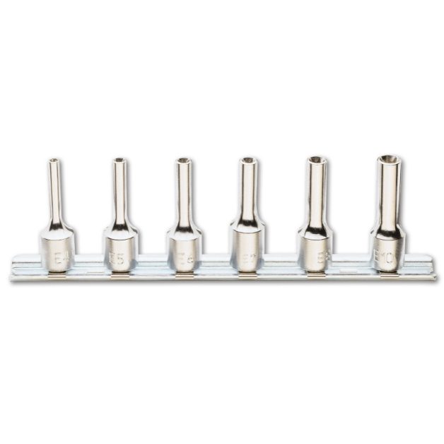 910FTX-L/SB6 6 részes hosszú Dugókulcs szerszám készlet Torx®-csavarokhoz (910FTX/L cikk) tartón
