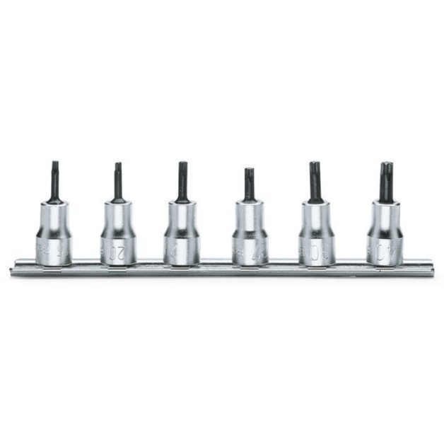 910TX/SB6 6 részes imbusz-Dugókulcs szerszám készlet Torx®-csavarokhoz (910TX cikk) tartón
