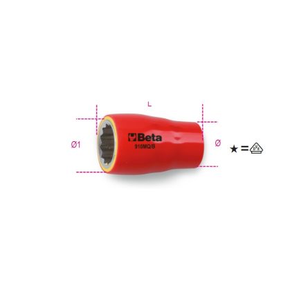 910MQ-B 3/8" TIZENKÉTSZÖGŰ DUGÓKULCS, SZIGETELT
