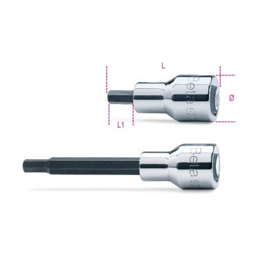   920PE 4 1/2"-os imbusz-Dugókulcs, krómozott, barnított hegy