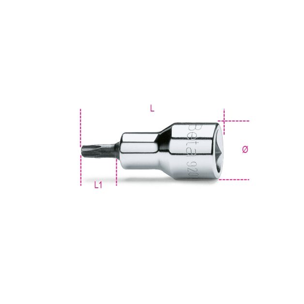 920TX 25  1/2"-osTorx® imbusz-Dugókulcs, krómozott, barnított hegy