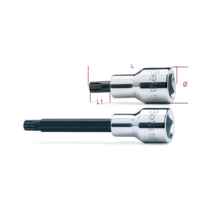   920XZN 1/2”-os XZN®-profilú imbusz-Dugókulcs, krómozott, barnított fej
