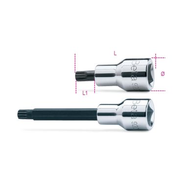   920XZN 5 1/2”-os XZN®-profilú imbusz-Dugókulcs, krómozott, barnított fej