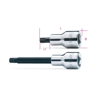   920XZN 10L 1/2”-os XZN®-profilú imbusz-Dugókulcs, krómozott, barnított fej