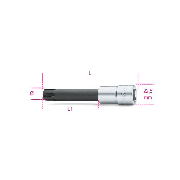 920ES 14L 1/2"-os speciális imbusz-Dugókulcs, krómozott, fekete hegy