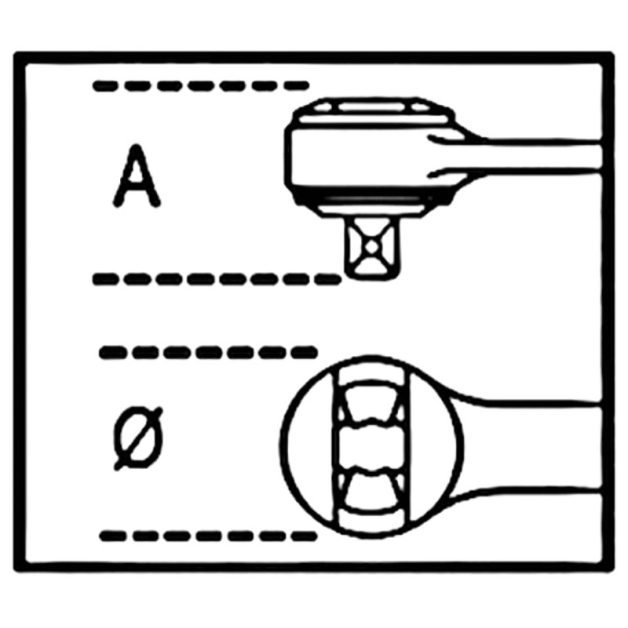 920/55X 1/2”-os irányváltós racsni, 72 fogú, krómozott