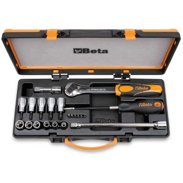 920TX/C17 6 csavarhúzóbetét, 6 Dugókulcs Torx®-csavarokhoz és 4 tartozék fémdobozban 