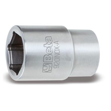   920INOX-A ​Szögletes csatlakozású, 1/2"-es negatív tájoló kulcs, hatlapú bemenettel, rozsdamentes acélból
