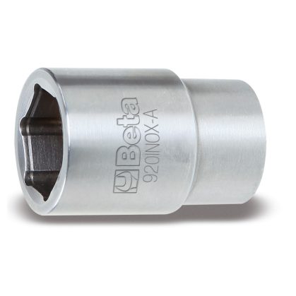   920INOX-A ​Szögletes csatlakozású, 1/2"-es negatív tájoló kulcs, hatlapú bemenettel, rozsdamentes acélból