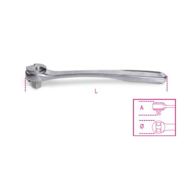   920/55INOX Irányváltós emelő 1/2"-es pozitív szögletes csatlakozóval, rozsdamentes acélból