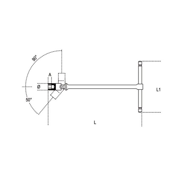 952FTX Csuklós Torx® T-kulcs, krómozott