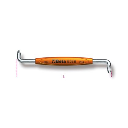 1238B Sarokcsavarhúzó Phillips®-csavarokhoz