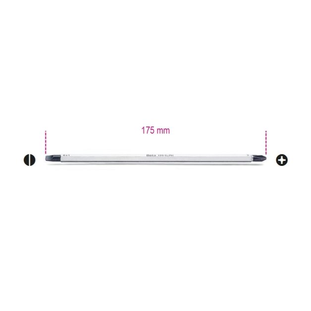 1281LPH Cserélhető csavarhúzószár hasítottfejű és Phillips®-csavarokhoz