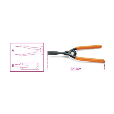   1471A Kézifékhuzal fogó, barnított, PVC-bevonatú szárral