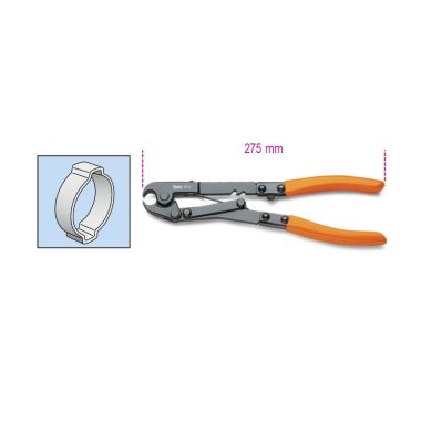   1473 275 OETIKER® bilincsfogó barnított, PVC-bevonatú szárral