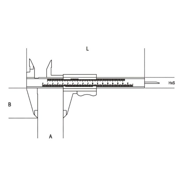 1652 Órás tolómérő nemesített acélból kemény műanyag dobozban, pontosság 0.02 mm