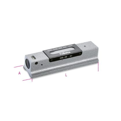   1699L Precíziós vízmérték, vasöntvény, köszörült prizmaalaplappal, 2 törésbiztos libella, fadobozban, pontosság: 0.05 mm/m