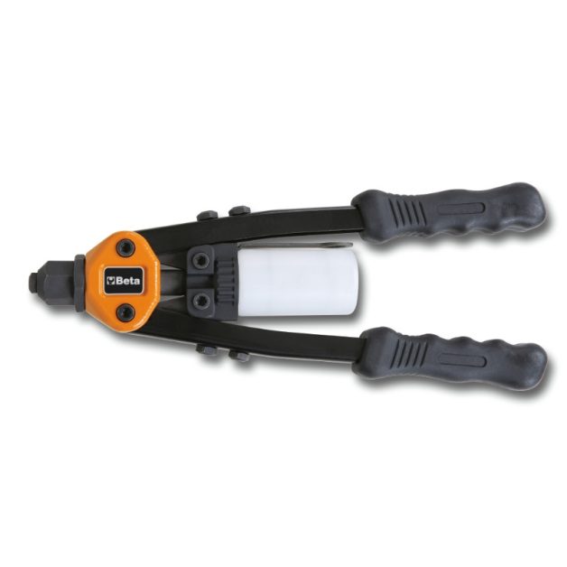 1740B 330 kompakt teljesítmény szegecshúzó szártartó tartállyal 5 cserélhető fejjel szállítjuk