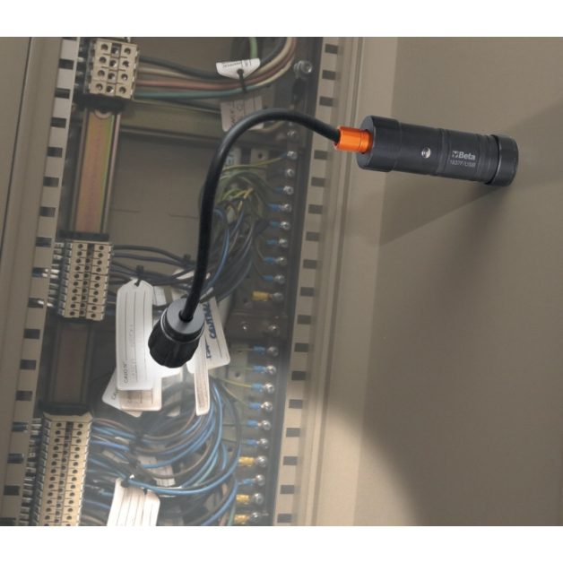 1837F/USB Tölthető, mágneses flexibilis lámpa intenzív fényű LED-ekkel, robusztus eloxált alumíniumból, 600 lumen