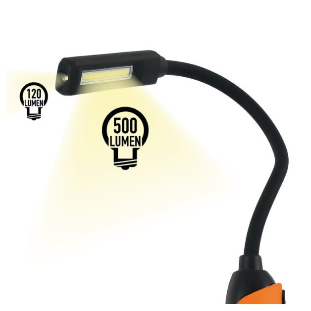 1838F Tölthető, mágneses LED lámpa rugalmas fejjel