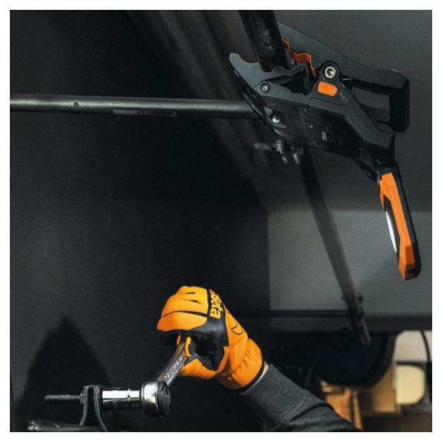 1838CLAMP Tölthető, csíptetős lámpa, 4 fényerősség, állítható, USB-n tölthető