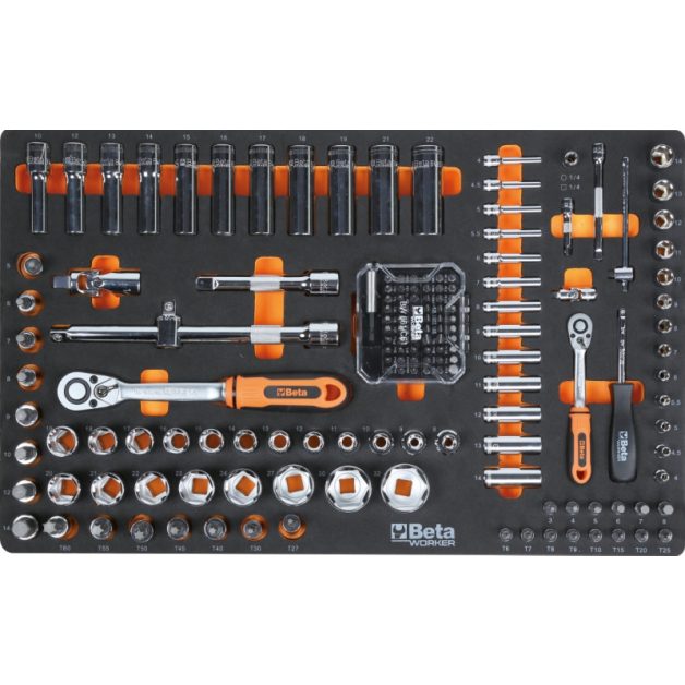 BW 2400S-R7/E-S Worker 7 fiókos szerszámkocsi 240 darabos szerszámkészlettel