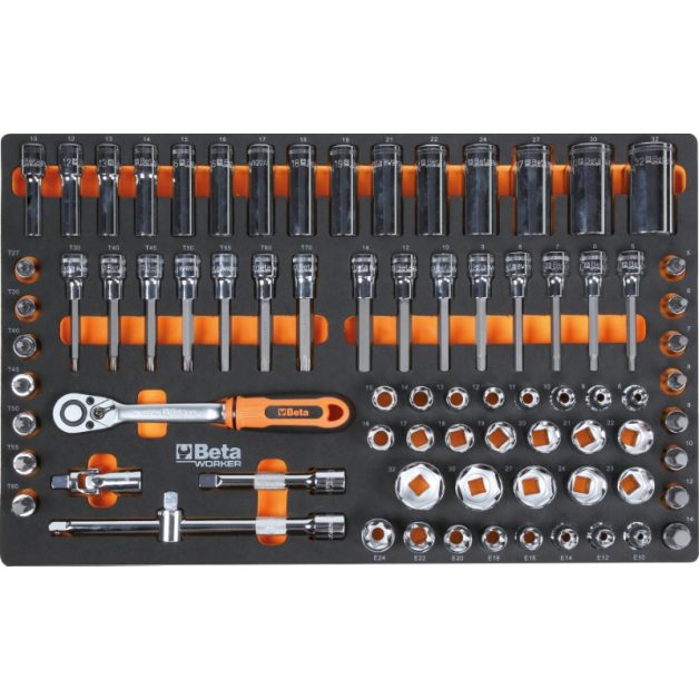 BW 2400S-XL9/E-XL Worker 9 fiókos szerszámkocsi 493 darabos szerszámkészlettel