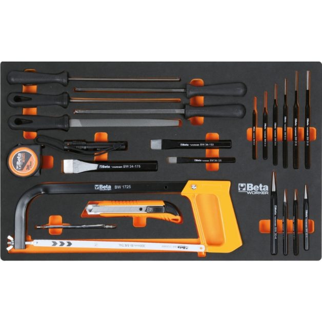 BW 2400S-XL9/E-XL Worker 9 fiókos szerszámkocsi 493 darabos szerszámkészlettel
