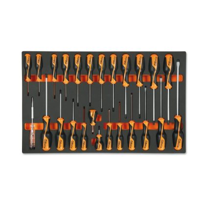   M195 Habszivacs tálca BetaGrip csavarhúzókkal hasított fejű, Phillips® és Torx® csavarokhoz