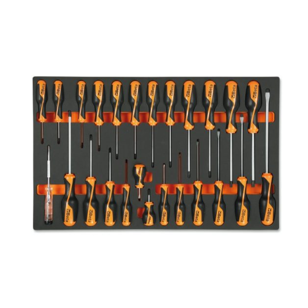 M195 Habszivacs tálca BetaGrip csavarhúzókkal hasított fejű, Phillips® és Torx® csavarokhoz