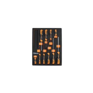   M209 Habszivacs tálca BetaGrip csavarhúzókkal hasított fejű és Phillips® csavarokhoz