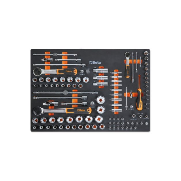MM105 Habszivacs tálca 1/4"-os, 3/8"-os és 1/2"-os dugókulccsal