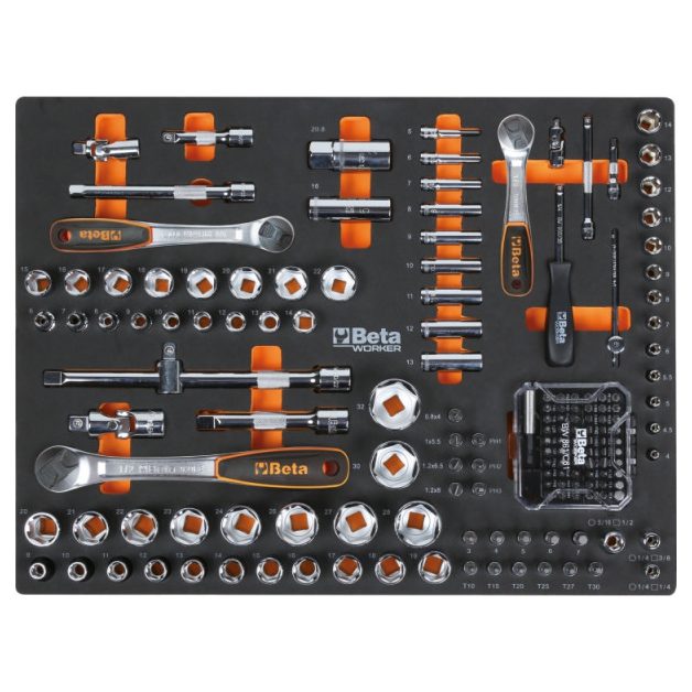 C45PRO 2.0 X/268UT C45PRO 2.0 X műhelyberendezés összeállítás 268 darabos Beta Worker szerszámkészlettel