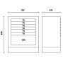 C55M7 7 fiókos rögzített modul műhelyberendezéshez