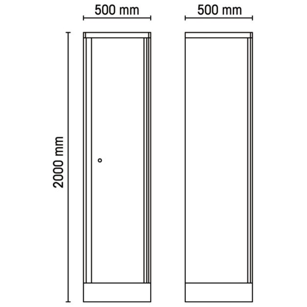 C55A1 1 ajtós lemez szerszám szekrény műhelyberendezéshez összeállításhoz RSC55
