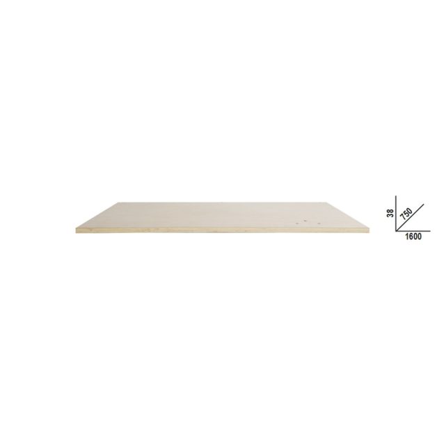 C58PLT-W 1,6 Rétegelt fa munkalap (1600x750 mm) a C58BC moduláris munkapadokhoz